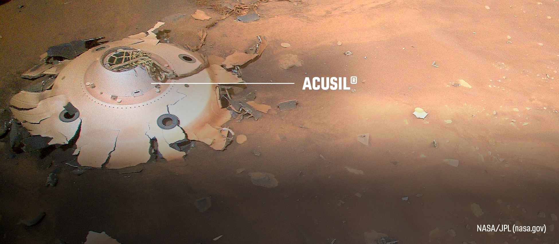 Acusil® on the Mars 2020 Lander mission