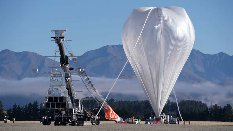 NASA Super Pressure Balloon is shown just before launch